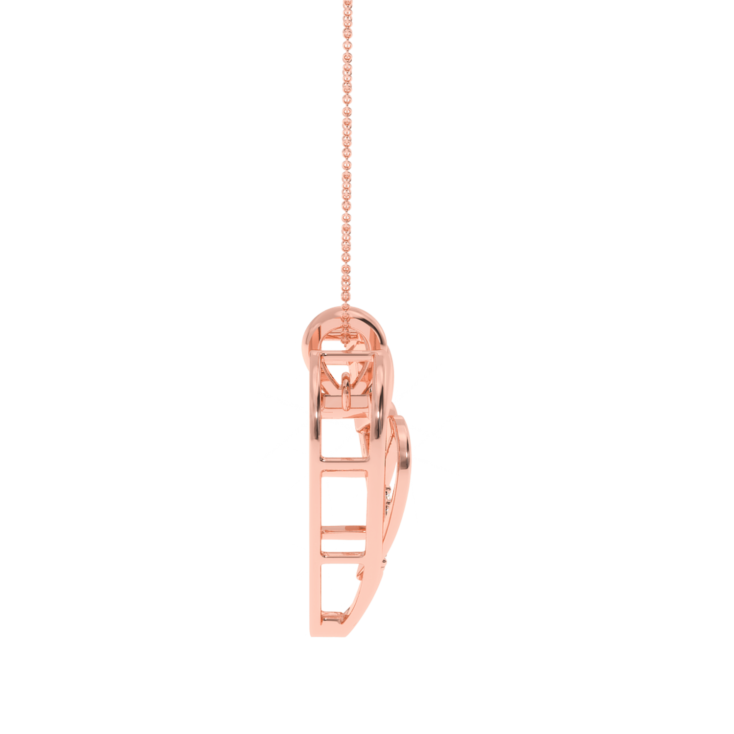 Double Heart Pendant 0.22ct Natural Diamond Solitairekart